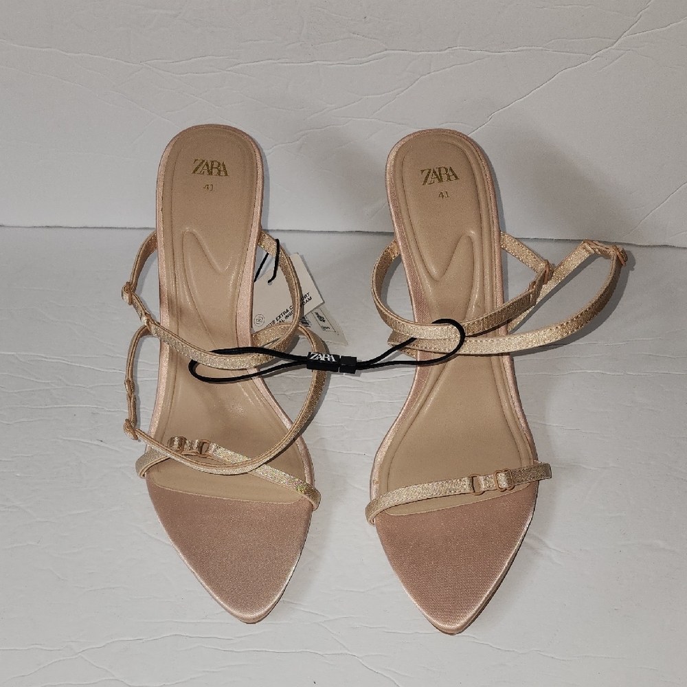 Zara Women's Elegant Gold Heels